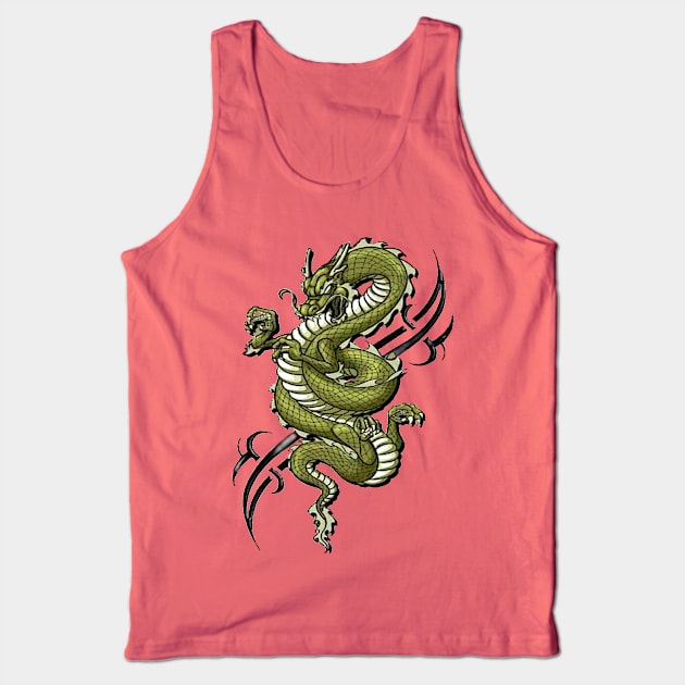 Ascending Dragon 02 Tank Top by Andrew Perkins
